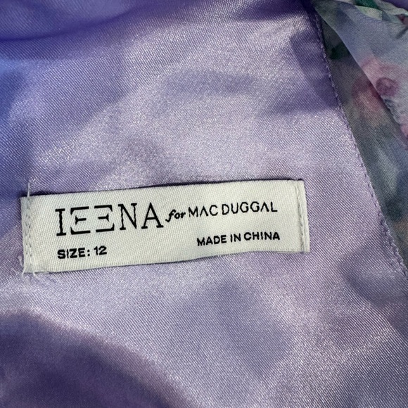 NWT IEENA for Mac Duggal Dress Floral Lavender Size 12 - Picture 7 of 12